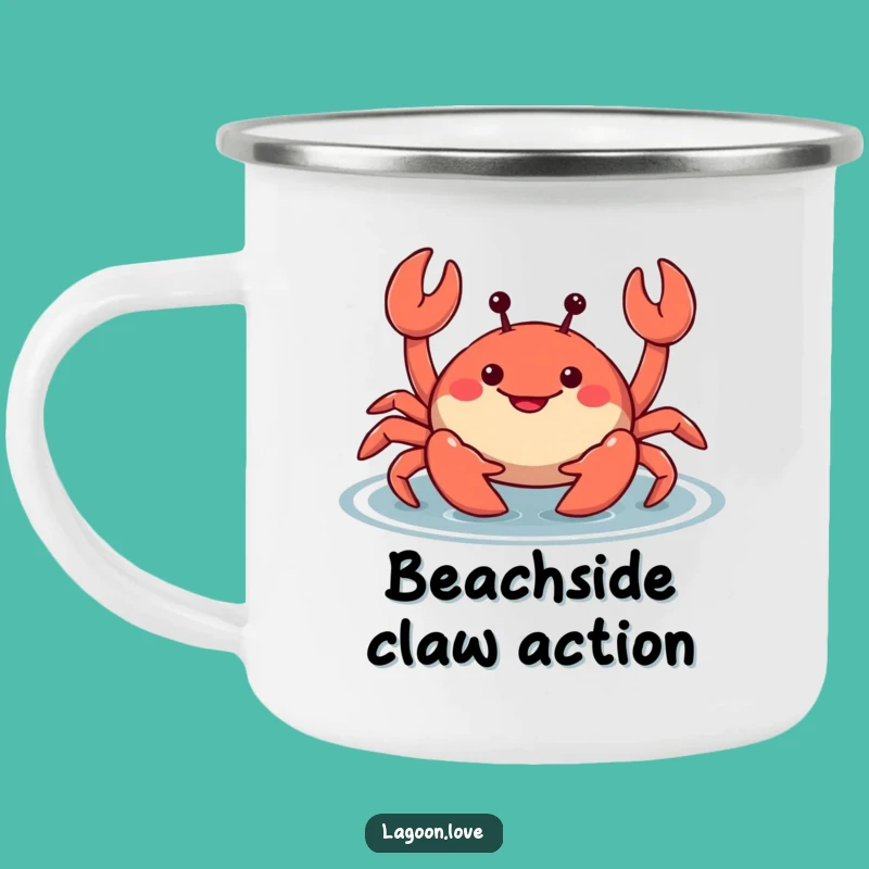 Funny Crab Camping Mug: Coastal Adventures with a Mischievous Twist