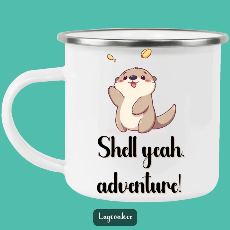 Funny Sea Otter Camp Mug - Durable Cartoon Otter Shell Toss Cup