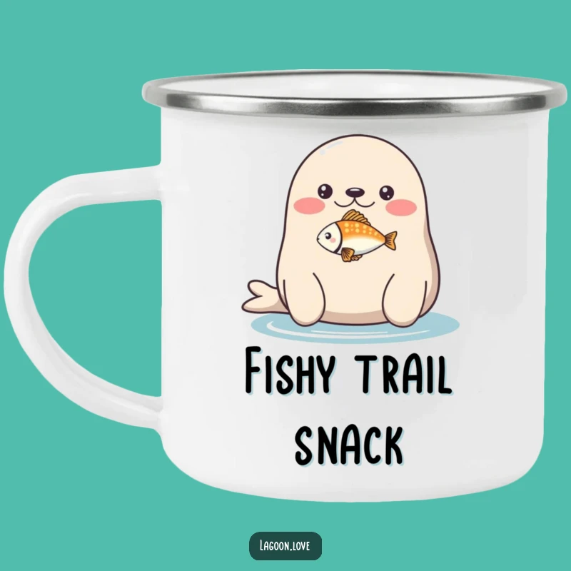 Funny Seal Balancing Fish Camping Mug - Adventure Fuel for Amused Campers