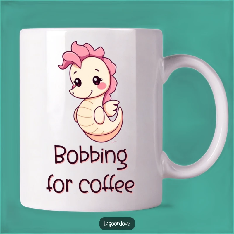 Funny Seahorse Mug: Bob Along with Cheerful Cartoon Fun