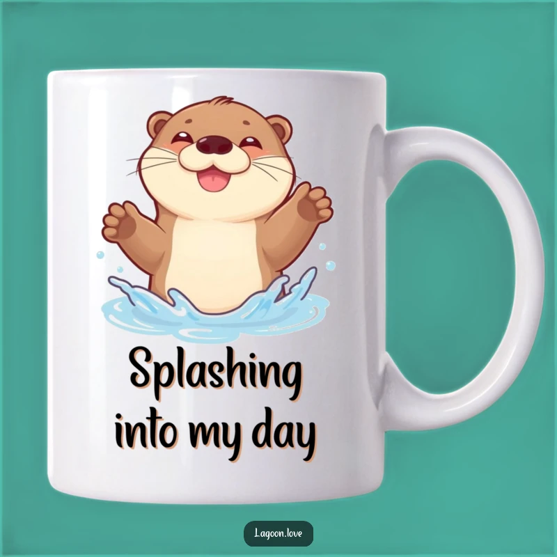 Funny Otter Splashing Mug - Hilarious Gift for Wildlife and Fun Lovers