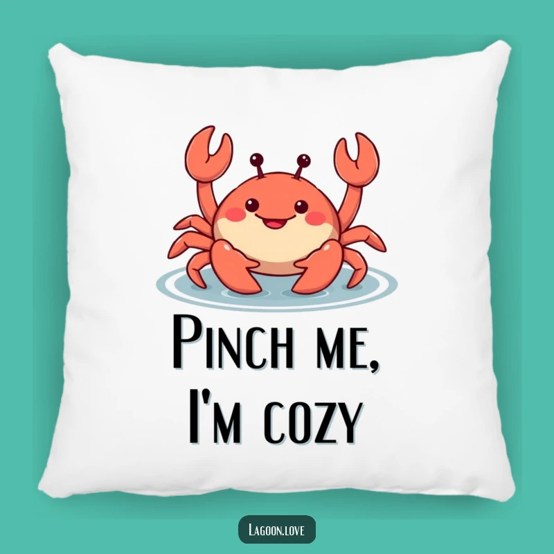 Comfy Funny Crab Pillow: Cozy Up with Seaside Humor