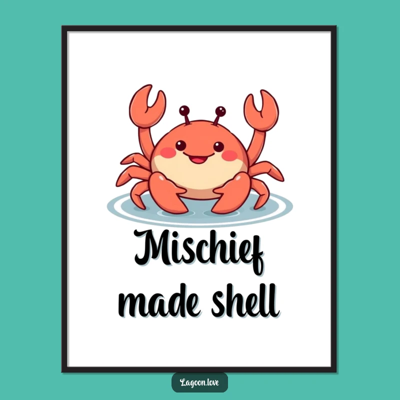 Funny Crab Digital Art: Instant Coastal Humor for Your Walls
