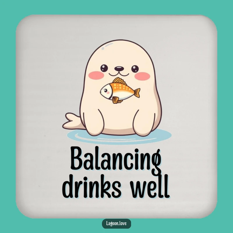 Funny Seal Balancing Fish Coaster - Protect Surfaces with a Smile