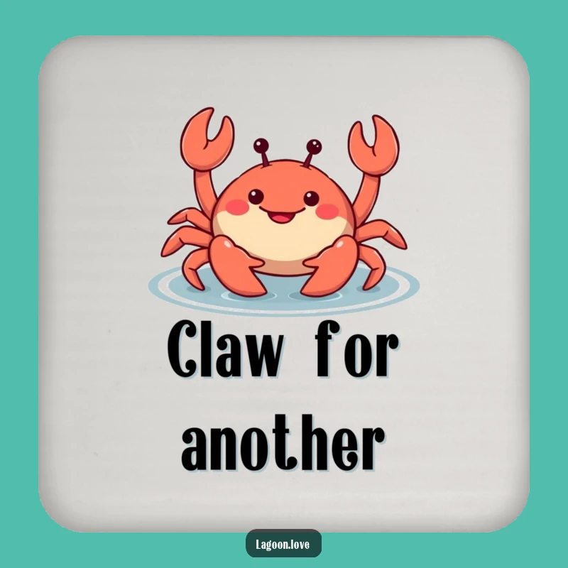Funny Crab Coaster: Protect Surfaces with Coastal Charm