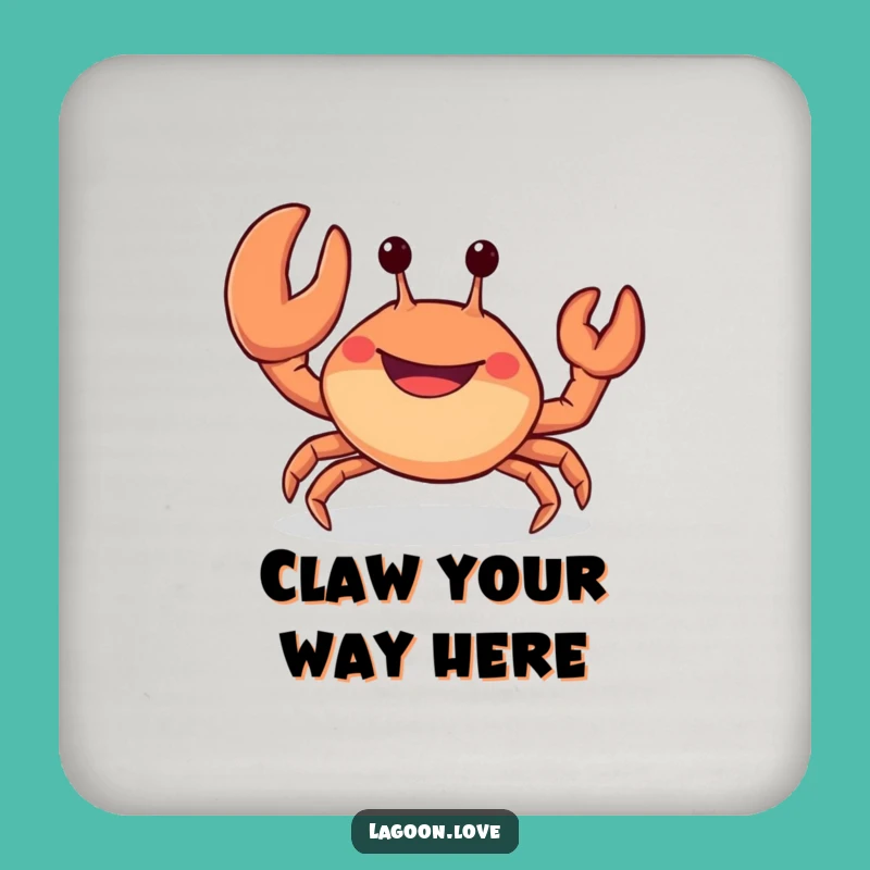 Funny Waving Crab Coaster - Protect Surfaces with a Friendly Wave