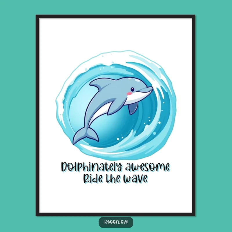 Free Printable Wall Art: Dolphin Leap - Energetic Ocean Decor!