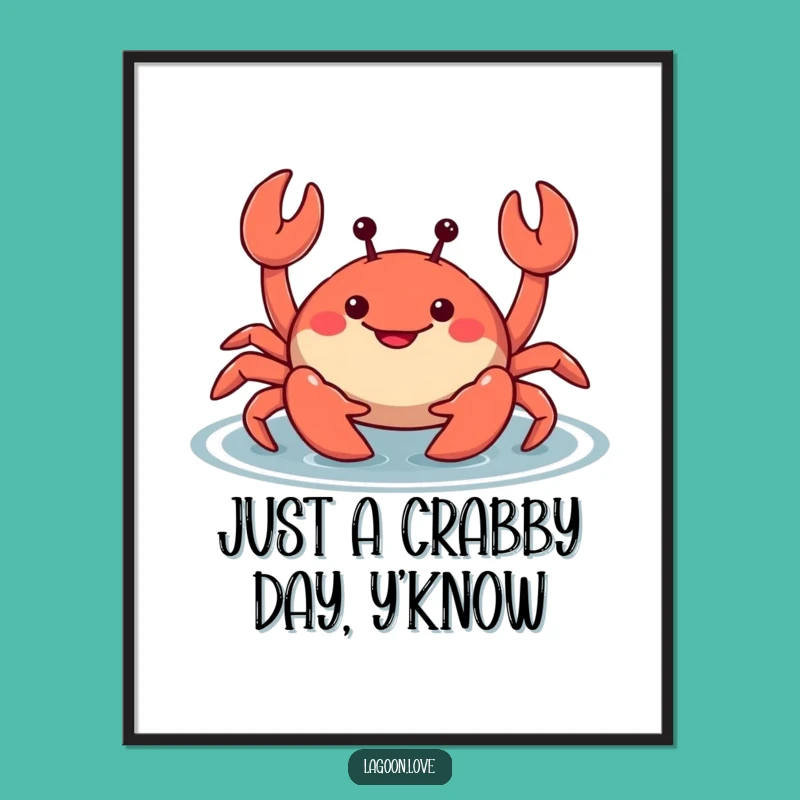 Funny Free Printable Wall Art: Mischievous Crab Claws Humorous Downloadable Decor