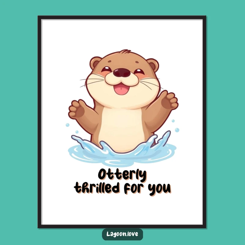 Funny Free Printable Wall Art: Otter Splash Fun - Quirky Downloadable Decor