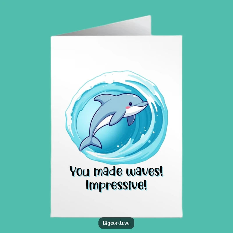 Free Printable Congrats Card: Dolphin Celebration - Joyful Download!