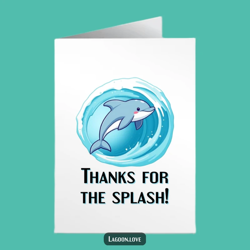 Free Printable Thank You Card: Dolphin Gratitude - Splashy Download!