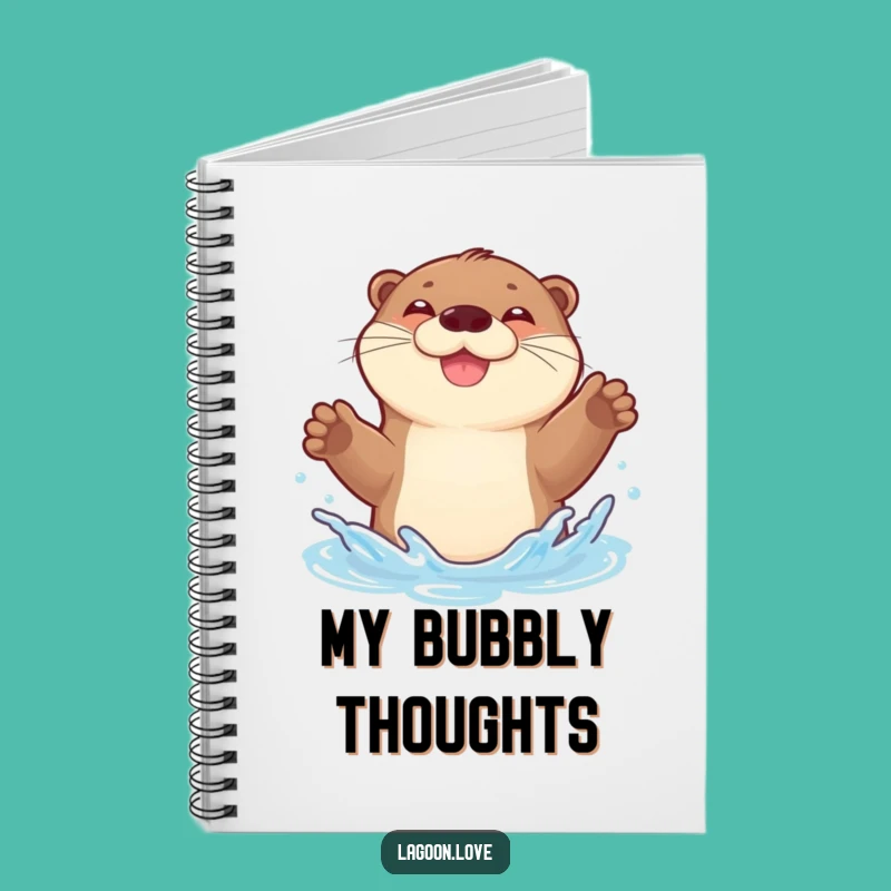 Funny Otter Splashing Notebook - Jot Down Ideas with Playful Energy
