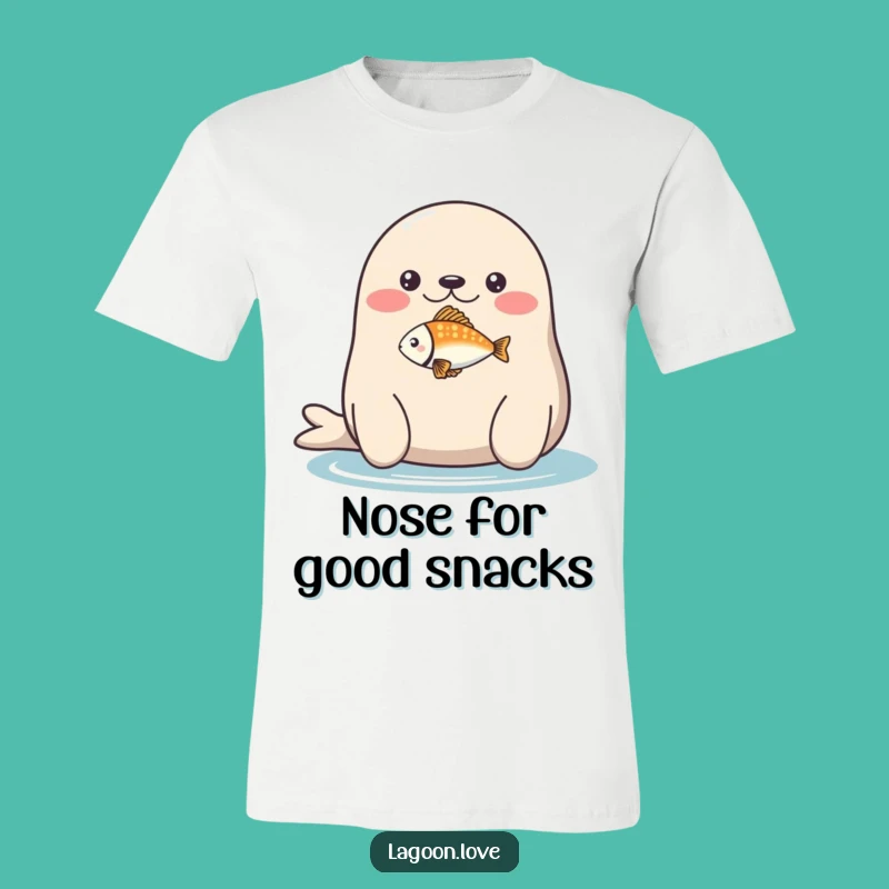 Funny Seal Balancing Fish T-Shirt - Wearable Humor for Animal Fans