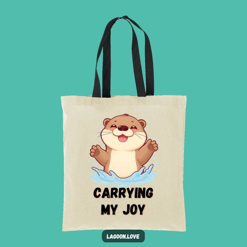 Funny Otter Splashing Tote Bag - Carry Your Fun Wherever You Go